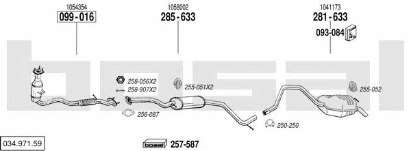  034.971.59 Exhaust system 03497159
