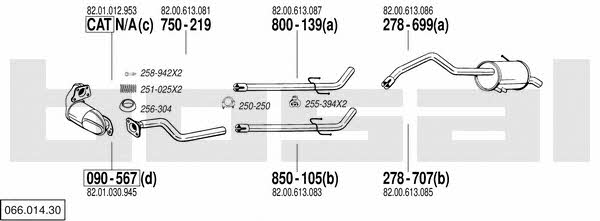 06601430 Bosal Exhaust system