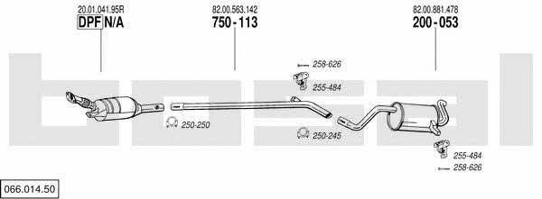 Bosal 066.014.50 Exhaust system 06601450