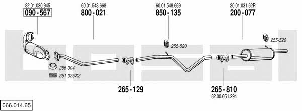 Bosal 066.014.65 Exhaust system 06601465
