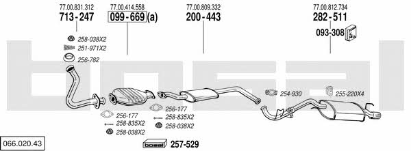  066.020.43 Exhaust system 06602043
