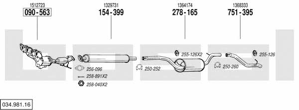03498116 Bosal Exhaust system