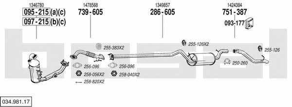 03498117 Bosal Exhaust system