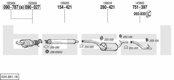 03498118 Bosal Exhaust system