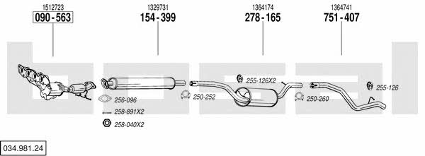 03498124 Bosal Exhaust system