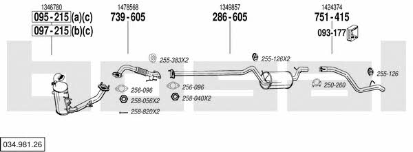 03498126 Bosal Exhaust system