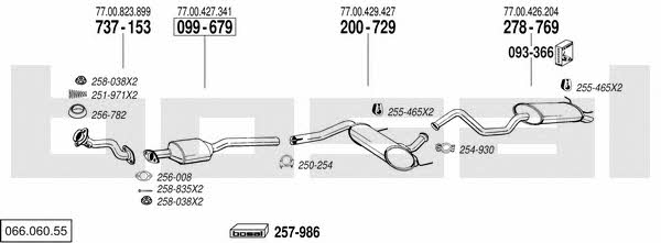  066.060.55 Exhaust system 06606055