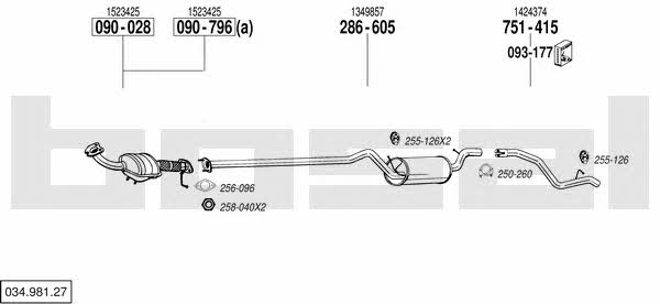03498127 Bosal Exhaust system