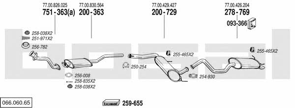 Bosal 066.060.65 Exhaust system 06606065