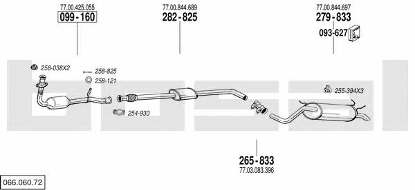  066.060.72 Exhaust system 06606072