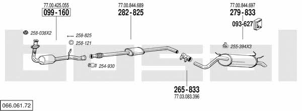  066.061.72 Exhaust system 06606172