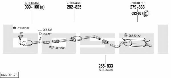  066.061.73 Exhaust system 06606173