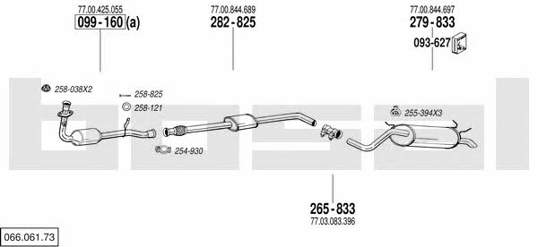 06606173 Bosal Exhaust system