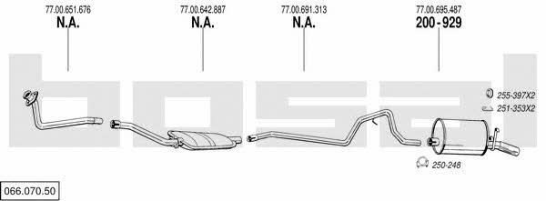 Bosal 066.070.50 Exhaust system 06607050 06607050 Bosal Exhaust system