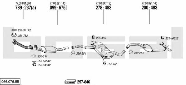 Bosal 066.076.55 Exhaust system 06607655