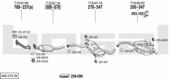  066.076.56 Exhaust system 06607656