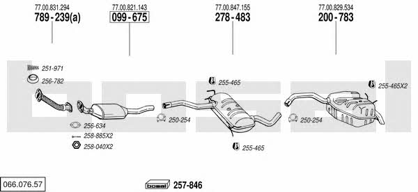 06607657 Bosal Exhaust system