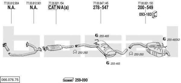 Bosal 066.076.75 Exhaust system 06607675