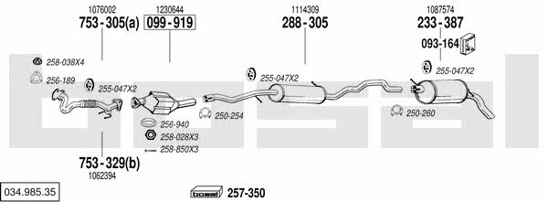  034.985.35 Exhaust system 03498535