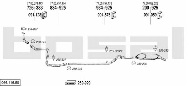  066.116.50 Exhaust system 06611650