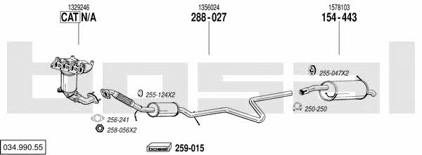  034.990.55 Exhaust system 03499055