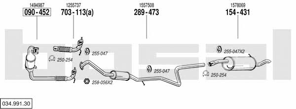  034.991.30 Exhaust system 03499130