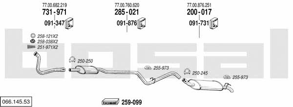 Bosal 066.145.53 Exhaust system 06614553