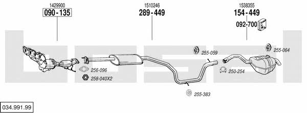  034.991.99 Exhaust system 03499199