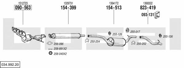 03499220 Bosal Exhaust system