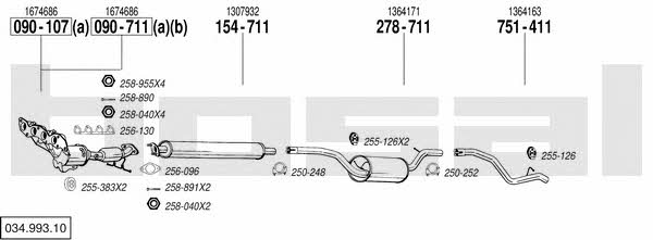 03499310 Bosal Exhaust system