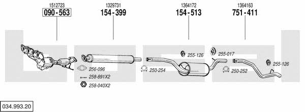03499320 Bosal Exhaust system