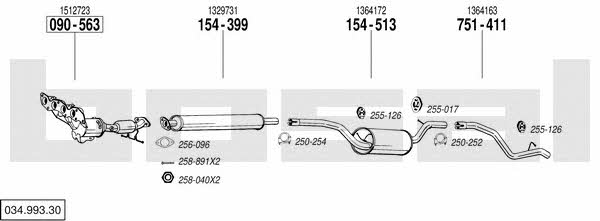 03499330 Bosal Exhaust system