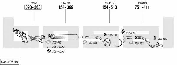03499340 Bosal Exhaust system
