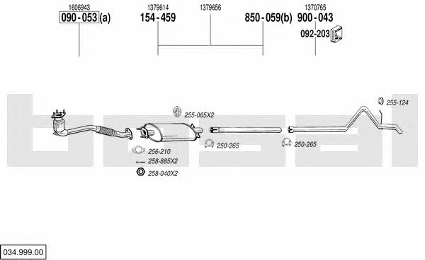 Bosal 034.999.00 Exhaust system 03499900