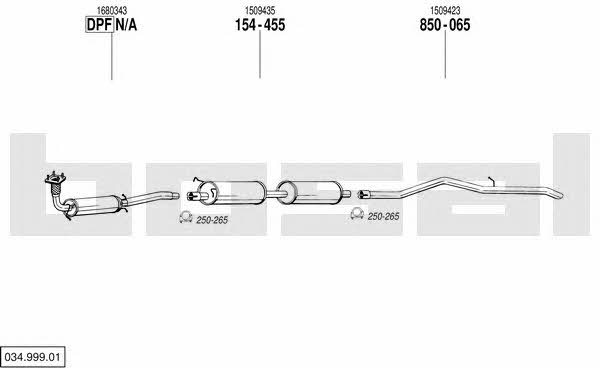  034.999.01 Exhaust system 03499901