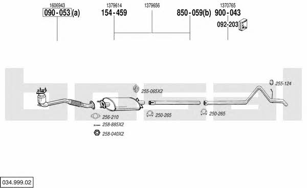 Bosal 034.999.02 Exhaust system 03499902