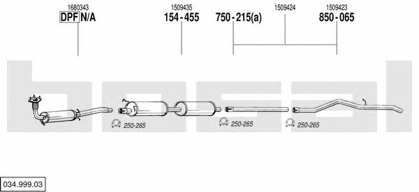  034.999.03 Exhaust system 03499903