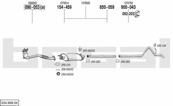 Bosal 034.999.04 Exhaust system 03499904