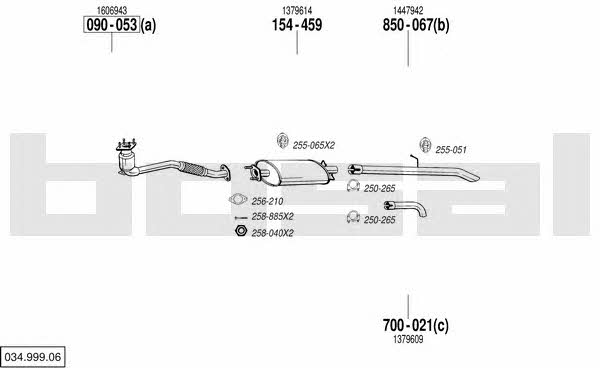 Bosal 034.999.06 Exhaust system 03499906