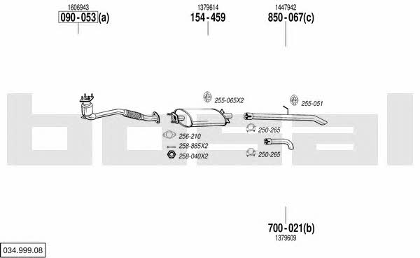 Bosal 034.999.08 Exhaust system 03499908