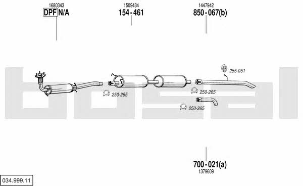 03499911 Bosal Exhaust system
