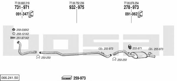 Bosal 066.241.50 Exhaust system 06624150 06624150 Bosal Exhaust system