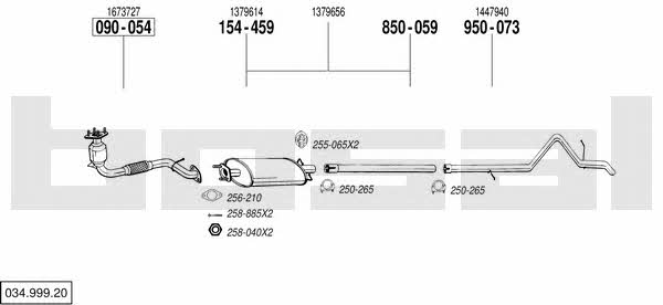  034.999.20 Exhaust system 03499920
