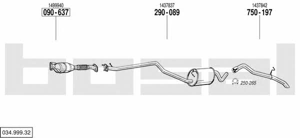  034.999.32 Exhaust system 03499932
