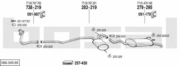  066.345.65 Exhaust system 06634565