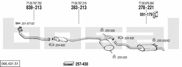  066.431.51 Exhaust system 06643151