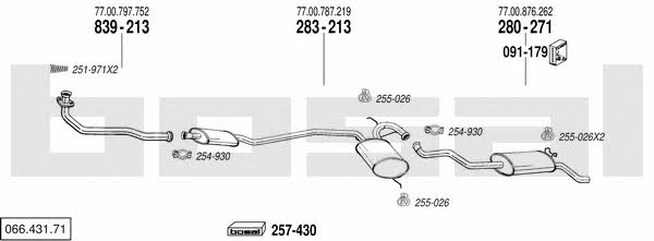  066.431.71 Exhaust system 06643171