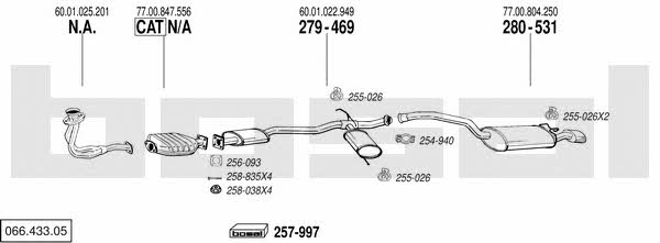  066.433.05 Exhaust system 06643305