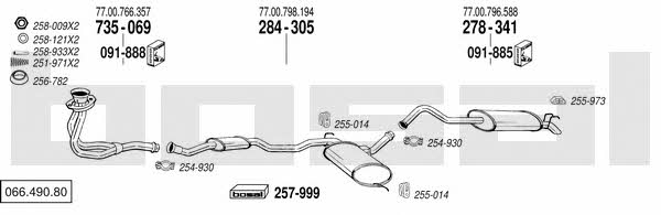  066.490.80 Exhaust system 06649080