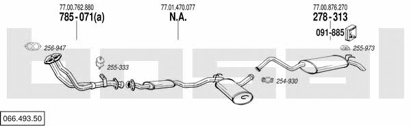 Bosal 066.493.50 Exhaust system 06649350 06649350 Bosal Exhaust system